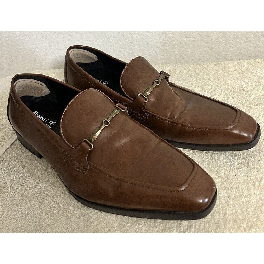 Abound Men's Dress Shoes Size 13M Patent Leather Oxford Slip-on Shoe with Metal